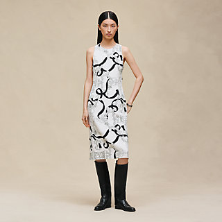 "Ferronnerie Remix" ruffled sleeveless dress