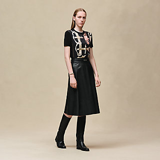 "Ferronnerie Remix" short-sleeve twillaine sweater