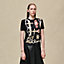 "Ferronnerie Remix" short-sleeve twillaine sweater, View: Worn, worn, view 2 of 5