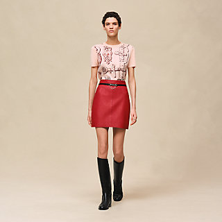 "Ferronnerie Remix" short-sleeve twillaine sweater