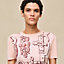 "Ferronnerie Remix" short-sleeve twillaine sweater, View: Worn, worn, view 4 of 5