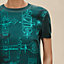 "Ferronnerie Remix" short-sleeve twillaine sweater, View: Worn, worn, view 4 of 5