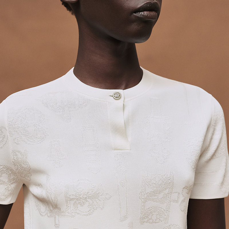 "Ferronnerie" short-sleeve sweater