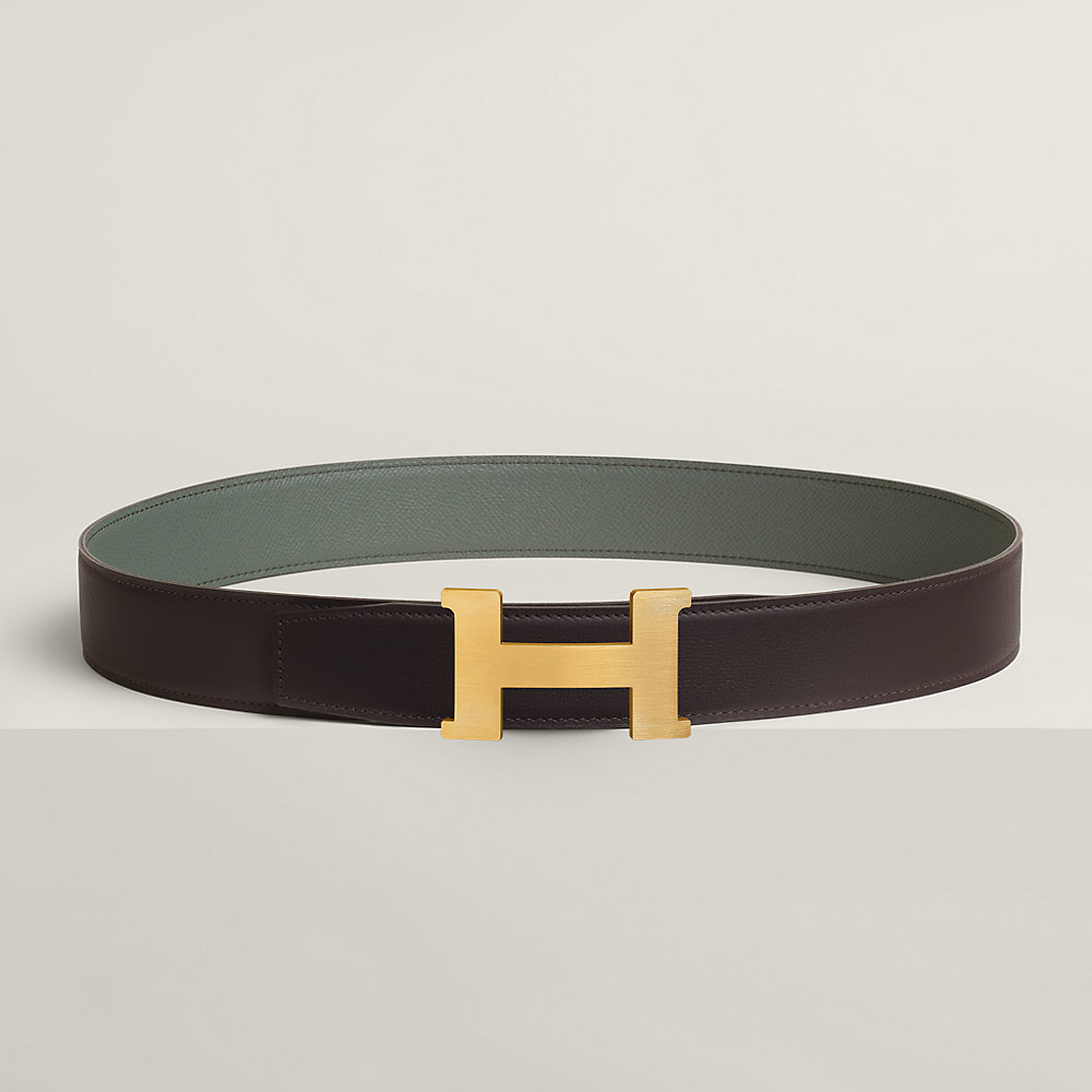 Cintura Hermès Reversibile In Pelle 38mm - Nuova Con Etichette - 120 Cm - Nero