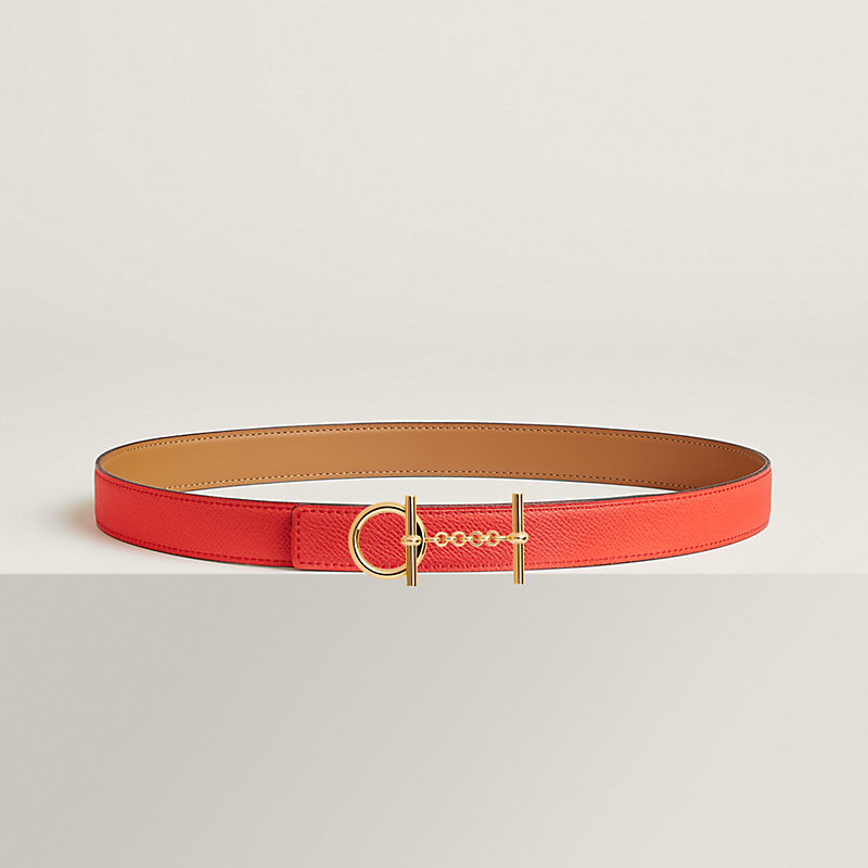 Fibbia da cintura Croisière & Pelle reversibile per cintura 24 mm
