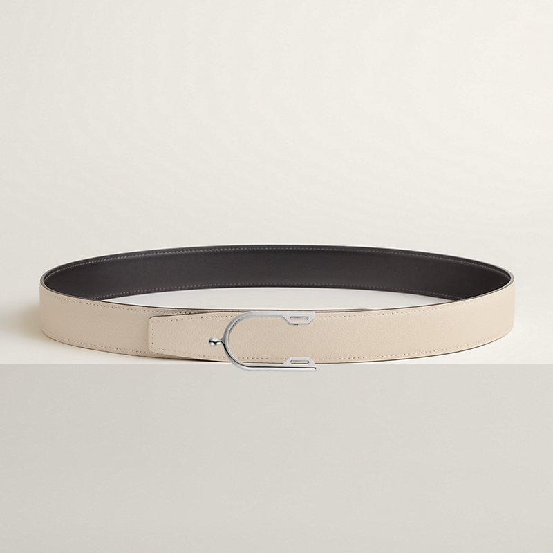 Fibbia da cintura Éperon & Pelle reversibile per cintura 32 mm