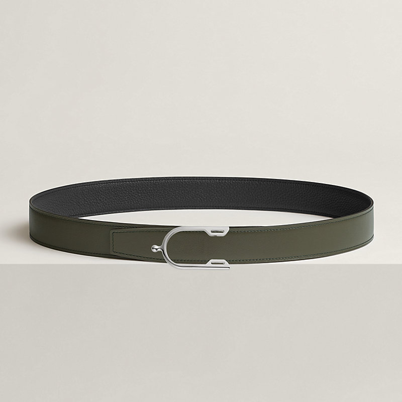 Fibbia da cintura Éperon & Pelle reversibile per cintura 32 mm