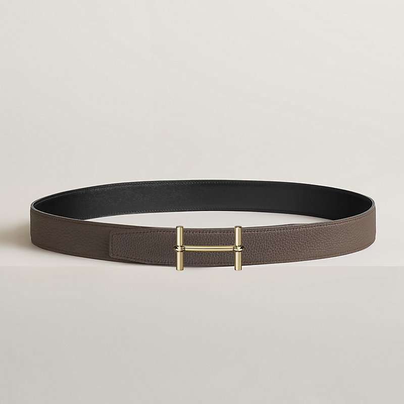 Fibbia da cintura H d’Ancre & Pelle reversibile per cintura 32 mm