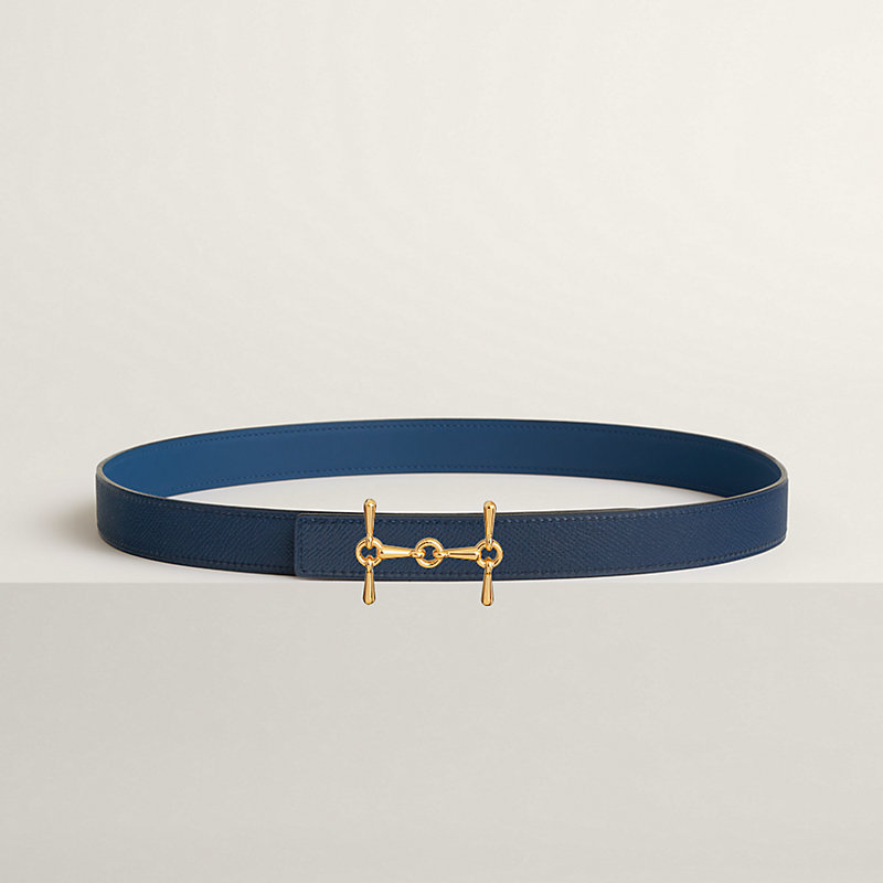 Fibbia da cintura H Equestre & Pelle reversibile per cintura 24 mm