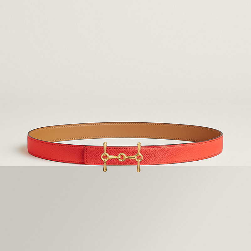 Fibbia da cintura H Equestre & Pelle reversibile per cintura 24 mm