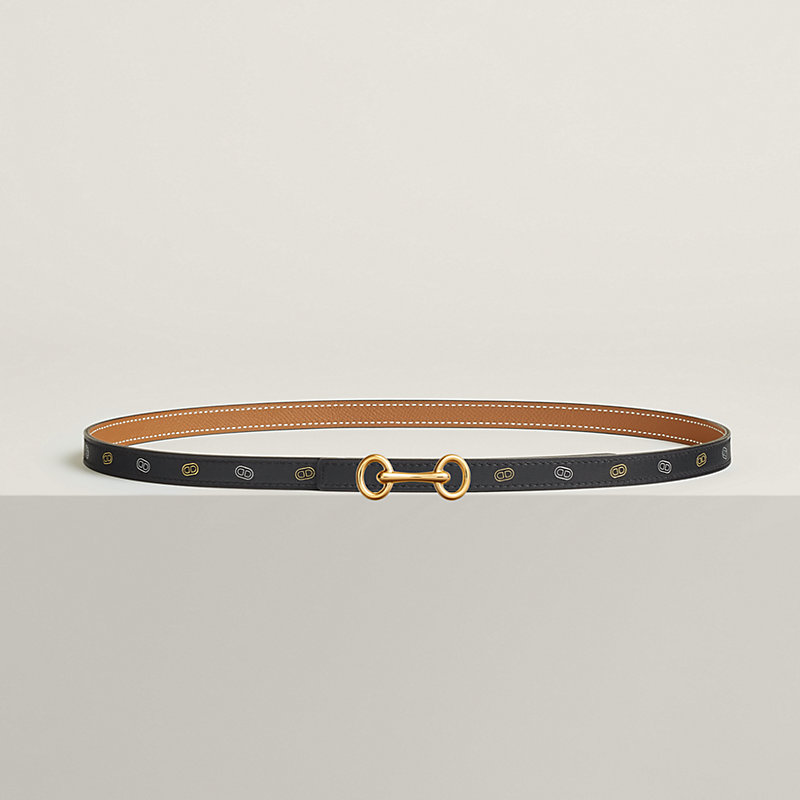 Fibbia da cintura Héritage & Pelle reversibile per cintura Hermès sur Mer 13 mm