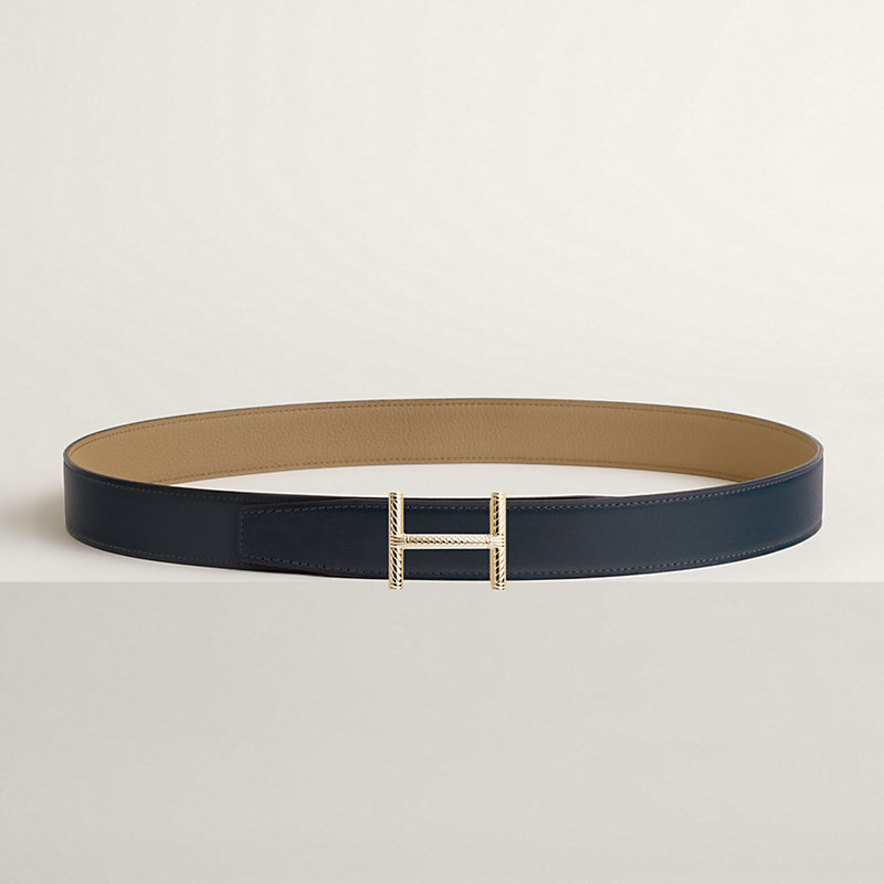 Fibbia da cintura Hisséo & Pelle reversibile per cintura 32 mm