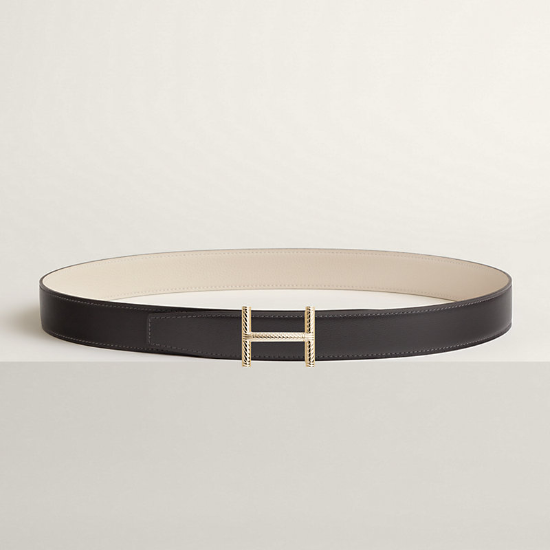 Fibbia da cintura Hisséo & Pelle reversibile per cintura 32 mm