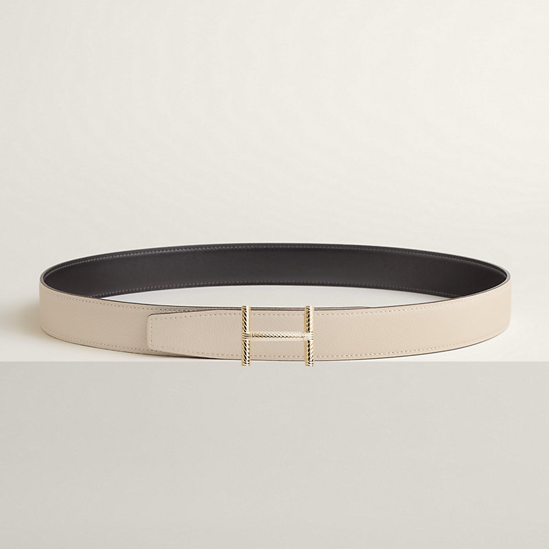 Fibbia da cintura Hisséo & Pelle reversibile per cintura 32 mm