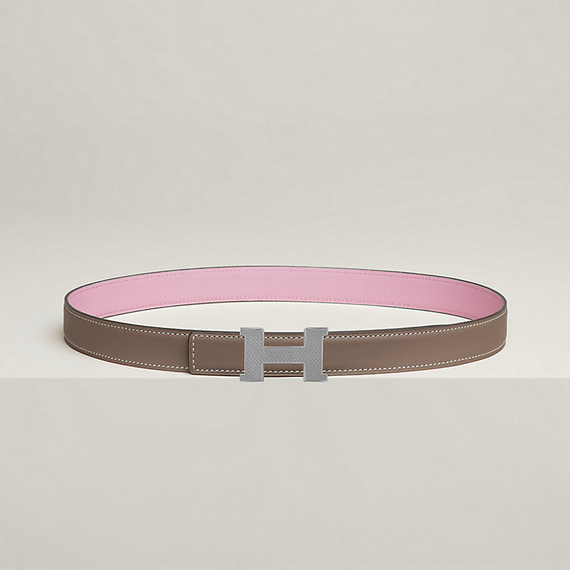 Fibbia da cintura Mini Constance Guillochée & Pelle reversibile per cintura 24 mm