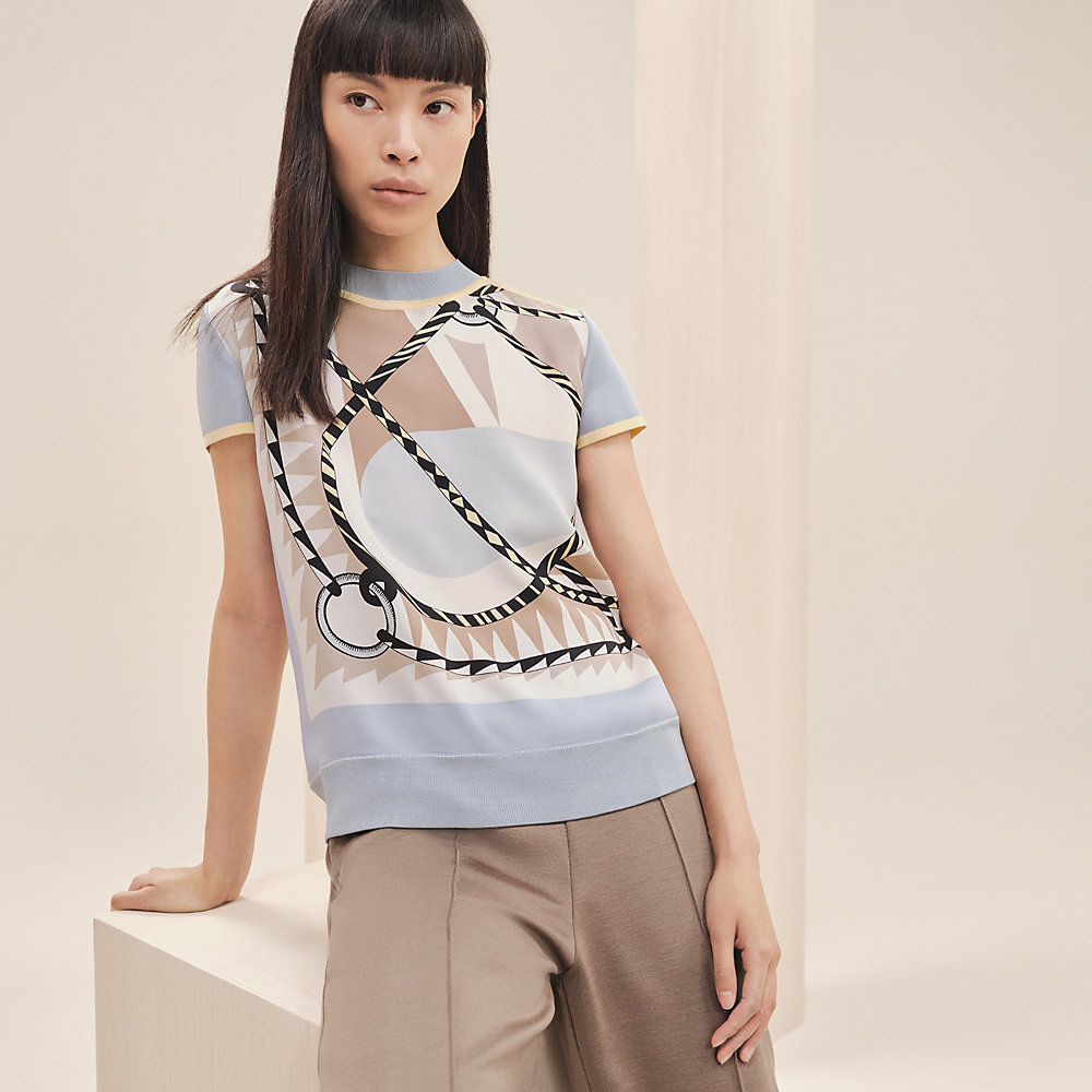 Graphic Short-Sleeved Knitwear - Ready-to-Wear