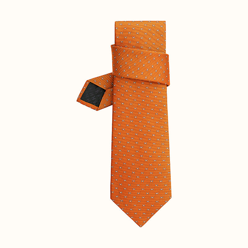 orange hermes tie