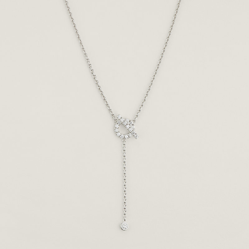 Hermès Finesse Diamond Pendant in 18K White Gold 0.46 CTW | myGemma | SG |  Item #113959