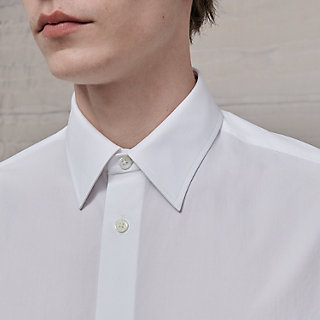 hermes nylon dress shirt white 40