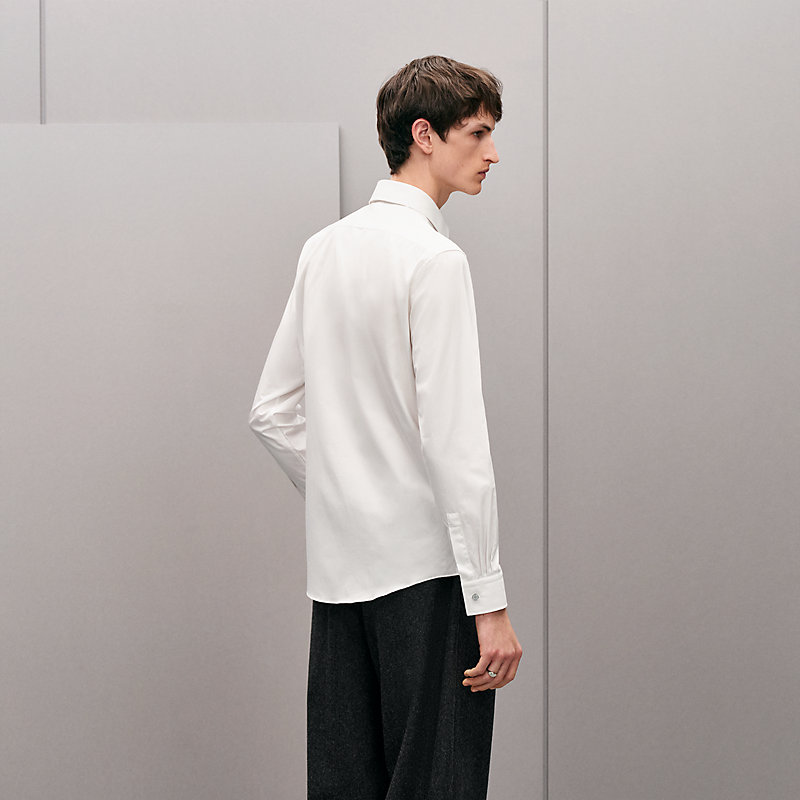 Fitted shirt with Faubourg collar