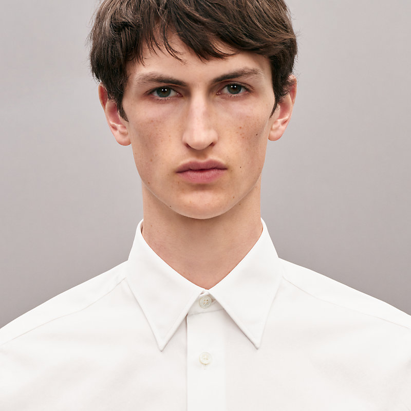 Fitted shirt with Faubourg collar