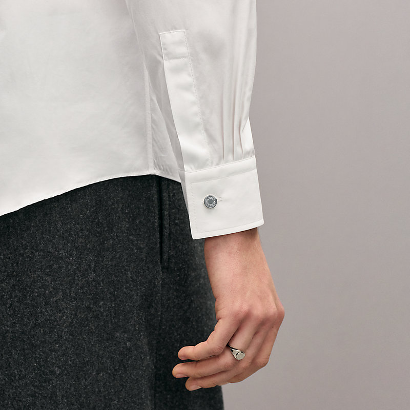 Fitted shirt with Faubourg collar