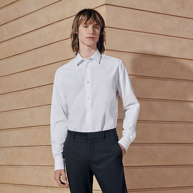 Plain white clearance fitted shirt