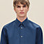 Fitted shirt with Louis collar, View: Worn, worn, view 4 of 5