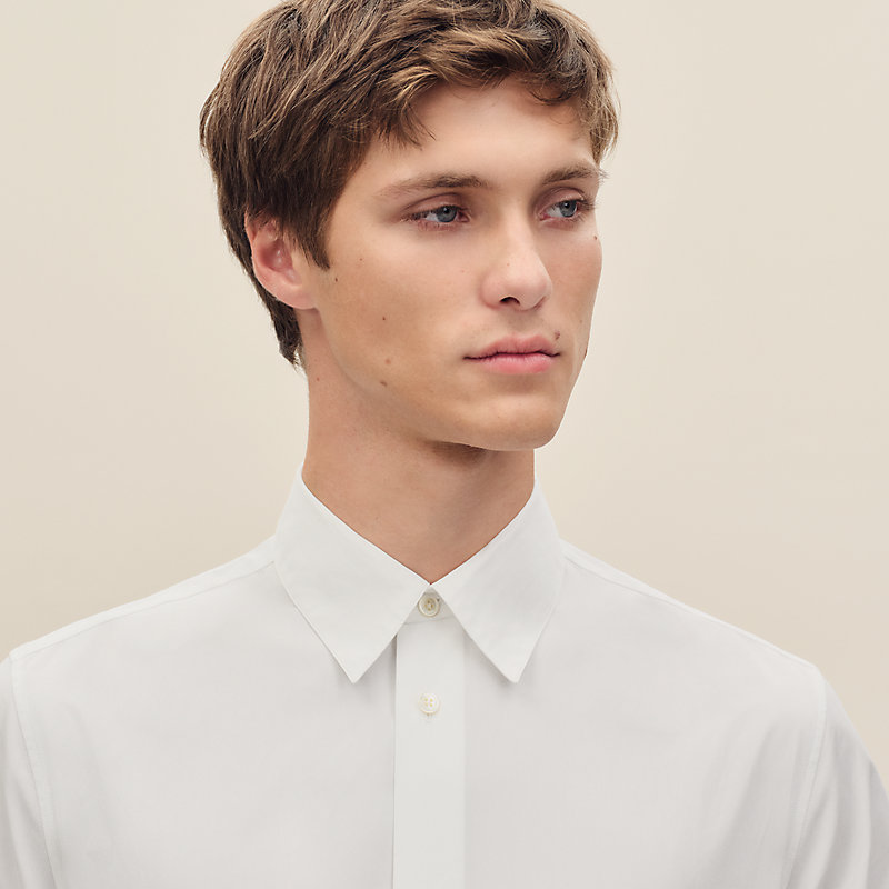 Fitted shirt with Louis collar | Hermès USA