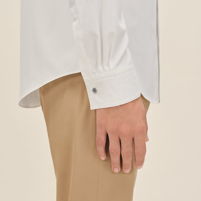 Fitted shirt with Louis collar | Hermès USA