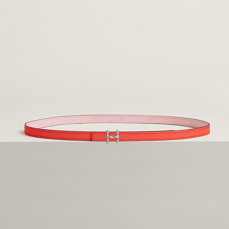 Fivela de cinto H Torsade & Correia reversível em couro Hermès sur Mer 13 mm, Exibir: , visualizar 2 de 3