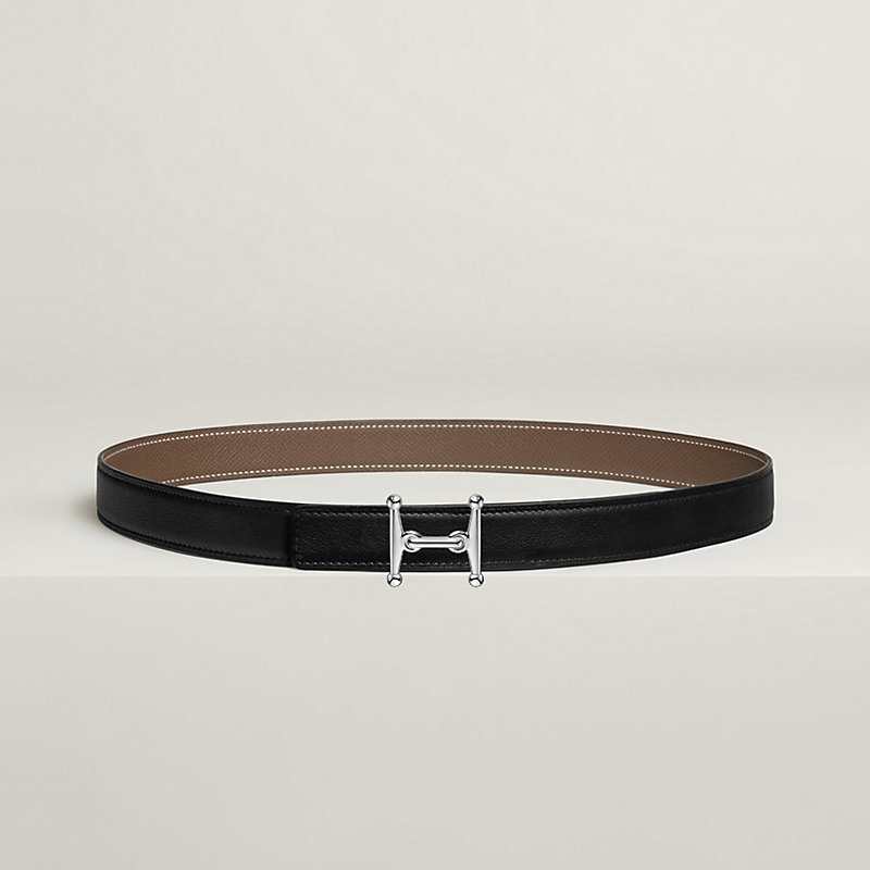 Fivela de cinto Mors H & Correia de cinto reversível em couro 24&nbsp;mm, Exibir: , visualizar 1 de 3