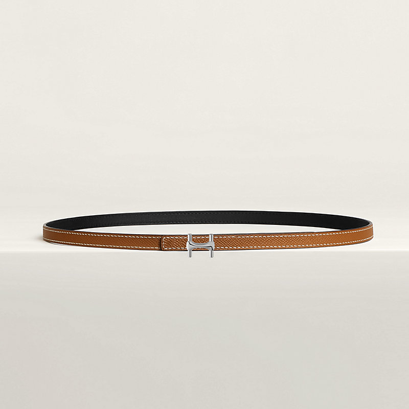 Fivela de cinto Néo Mors & Correia de cinto reversível em couro 13 mm