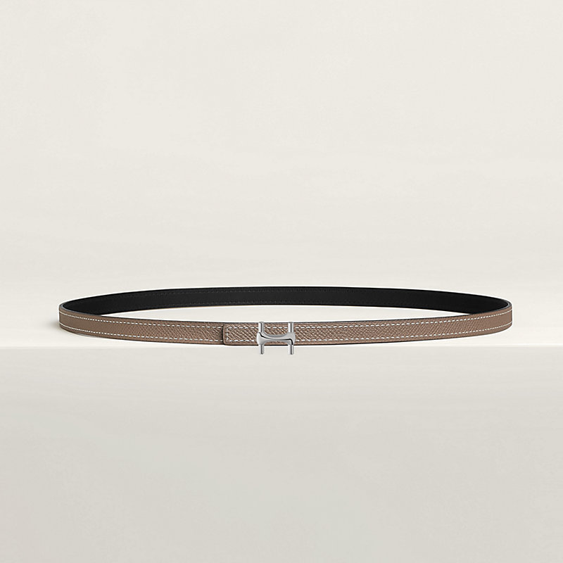Fivela de cinto Néo Mors & Correia de cinto reversível em couro 13 mm