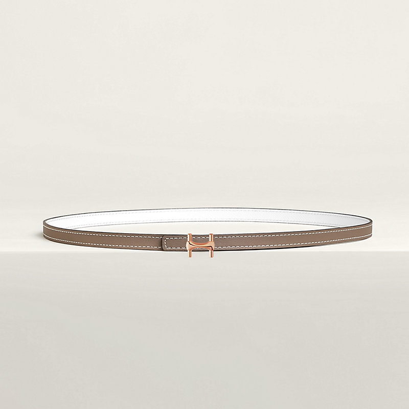 Fivela de cinto Néo Mors & Correia de cinto reversível em couro 13 mm