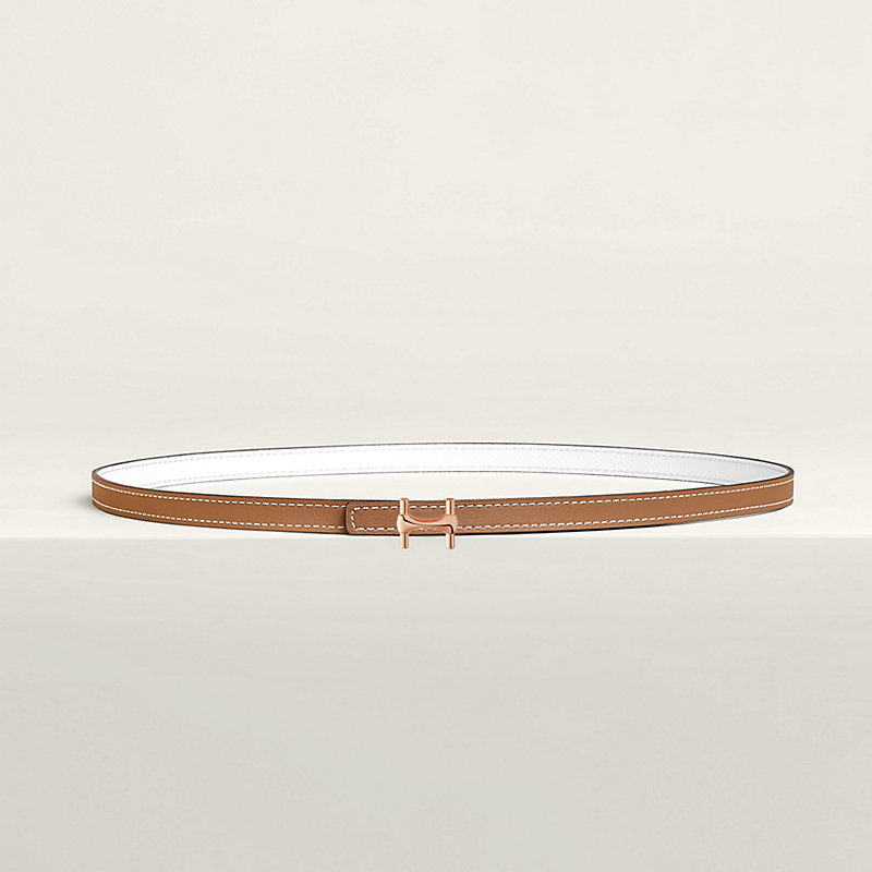 Fivela de cinto Néo Mors & Correia de cinto reversível em couro 13 mm