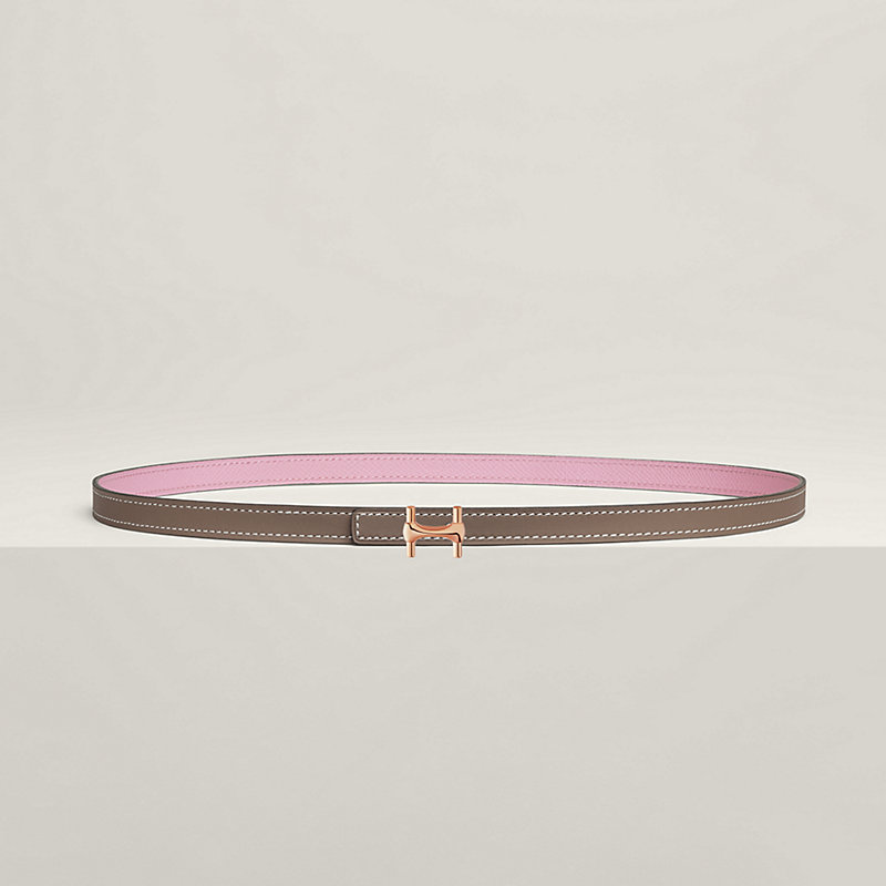 Fivela de cinto Néo Mors & Correia de cinto reversível em couro 13 mm