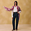 Flamingo Party Tattoo shawl 140, View: Worn, worn, view 2 of 3