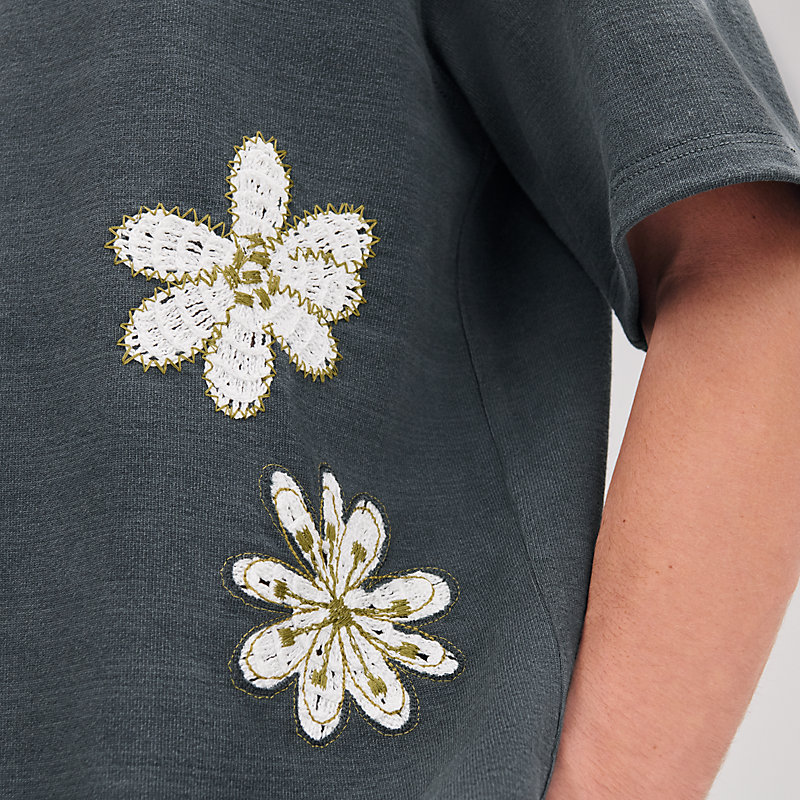 女性にも◎ 花柄 HERMES Fleurs zigzag Tシャツ 女性にも◎ 花柄 HERMES Fleurs zigzag Tシャツ