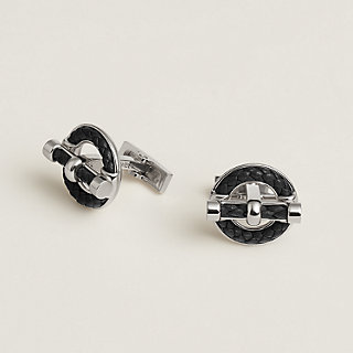 Hermès｜ Cufflinks〝GLENAN〟 Early 20th Century Hermes Silver Cufflinks – Bell and Bird