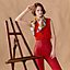 Flora y Plata scarf 90, View: Worn, worn, view 2 of 3
