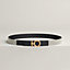 Flot Godronne belt buckle & Toile H Plume leather strap 24&nbsp;mm, View: , view 1 of 3