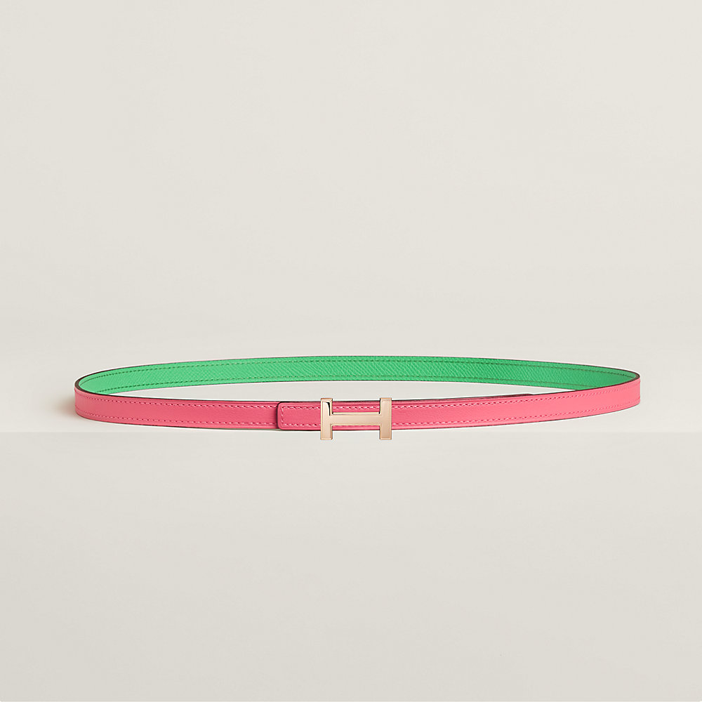 HM FOCUS BUCKLE & REVERSIBLE BLACK AND ORANGE LEATHER STRAP 13MM GOLD HARDWARE