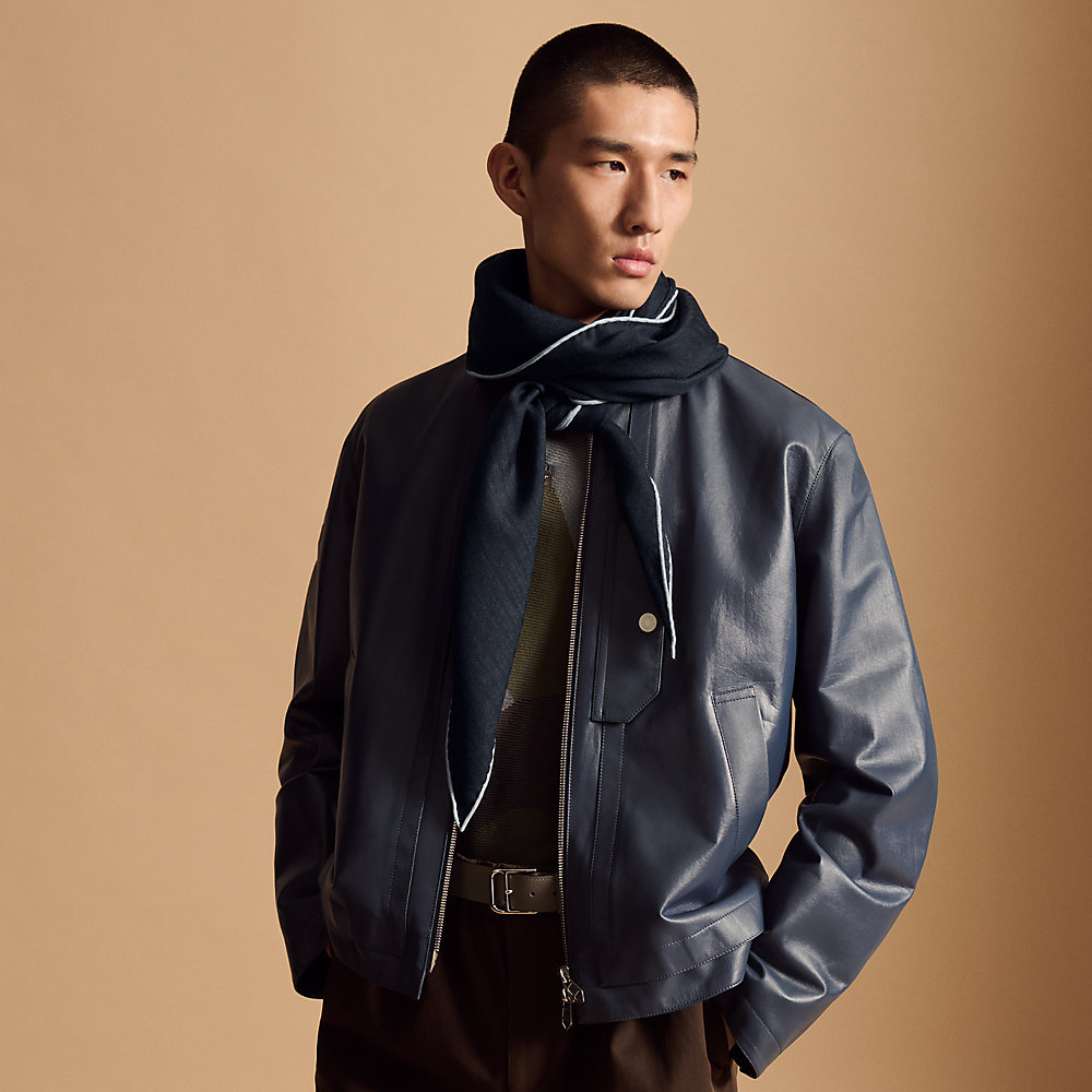 Foulard a rombo Uni, modello grande Blu Hermès Italia