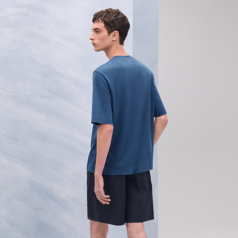 【上質を極める】HERMES Fragments Equestres ポロシャツ HERMES 25SS ポロシャツ《Fragments Equestres》ウール DHL 直営