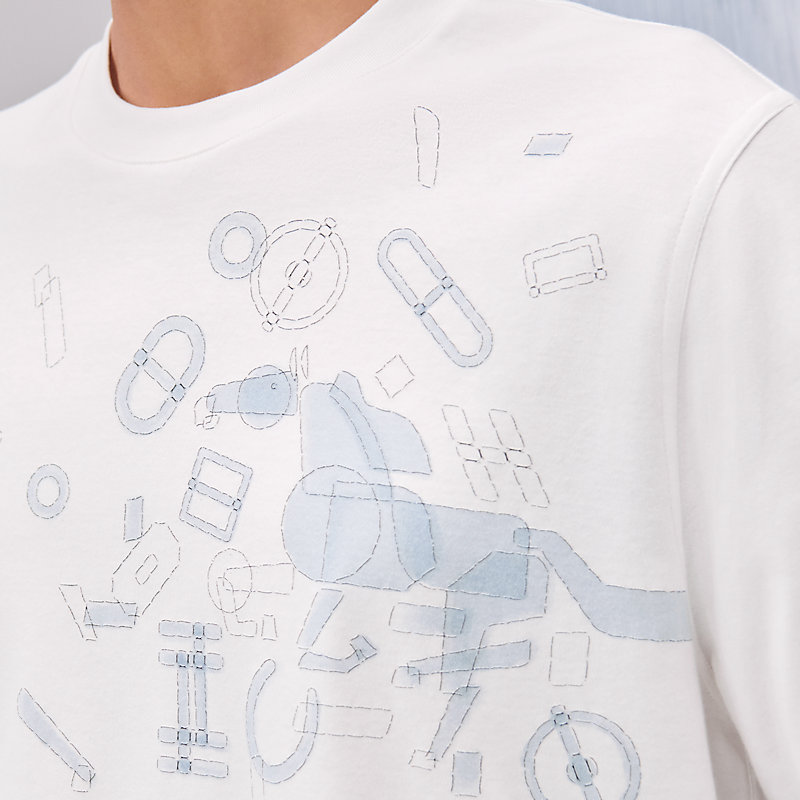 ★色合いが綺麗★HERMES Fragments Equestres プリントTシャツ Fragments Equestres