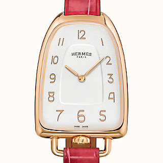 hermes rose gold watch