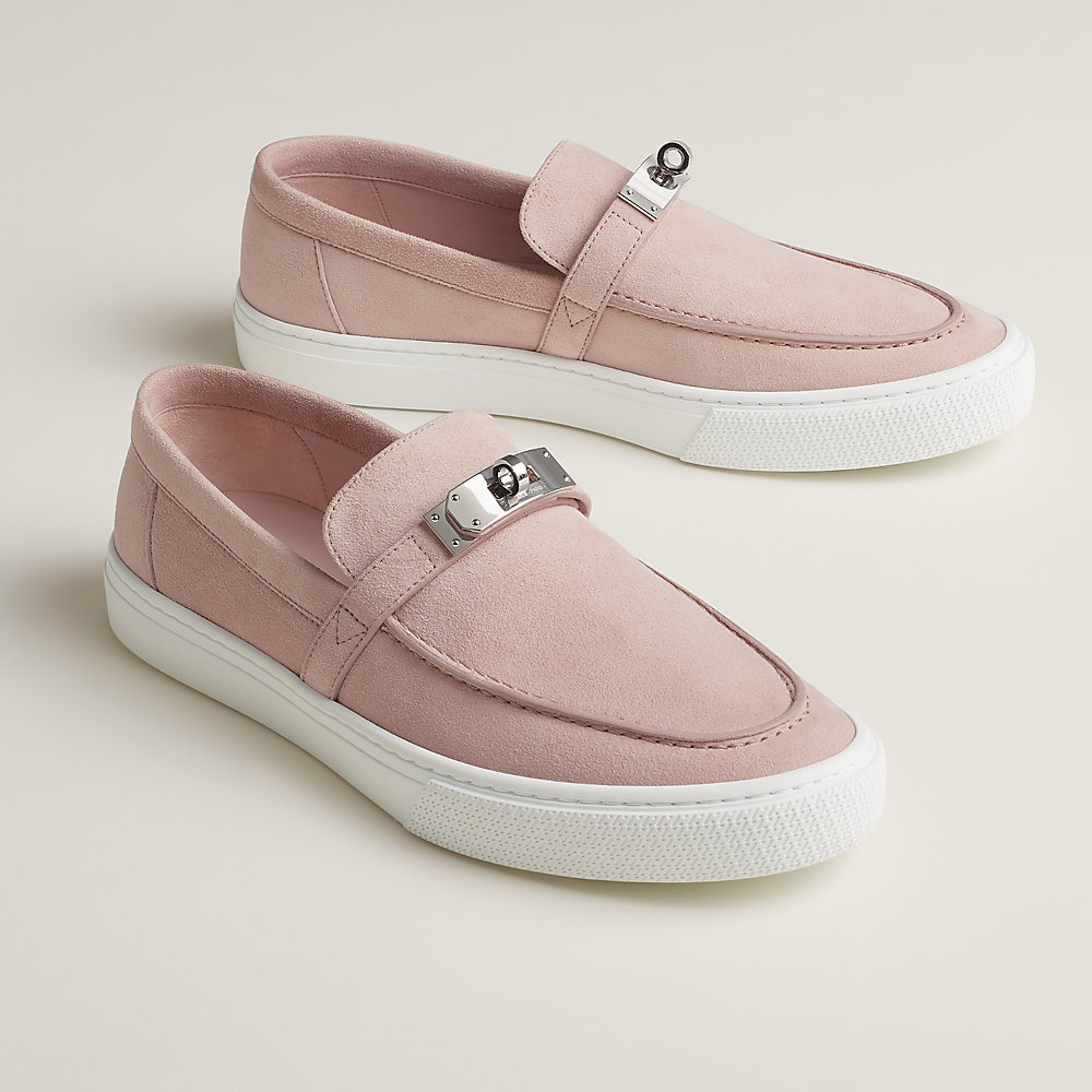 Pink slip on store sneakers