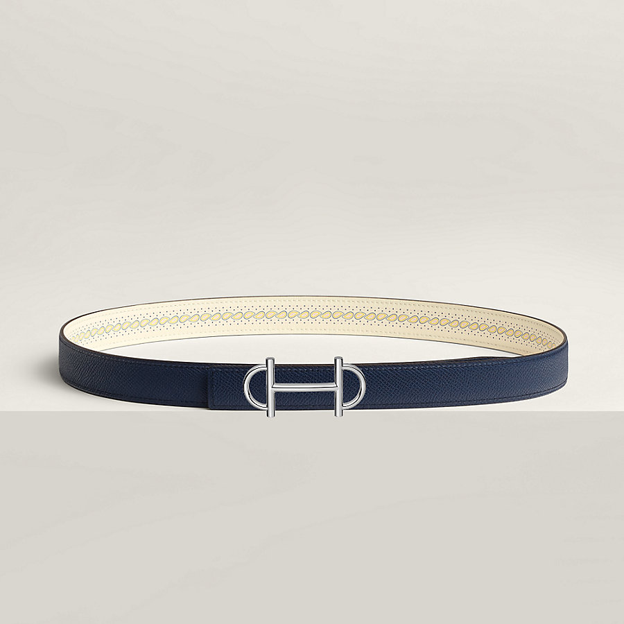 Gamma belt buckle & Bandana leather strap 24 mm | Hermès USA Gamma belt buckle & Bandana leather strap 24 mm | Hermès USA
