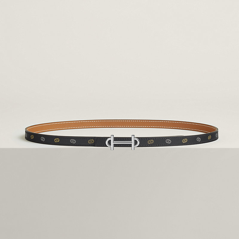 【HERMES】上品 バックル Gamma ☆ リバーシブルベルト 13mm Gamma belt buckle & Hermès sur Mer reversible leather strap